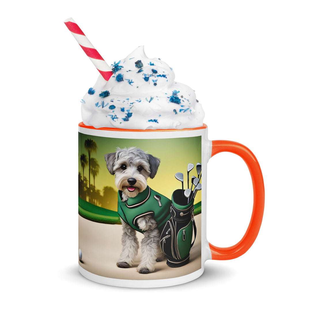 Schnoodle Golfer- Mug with Color Inside v13