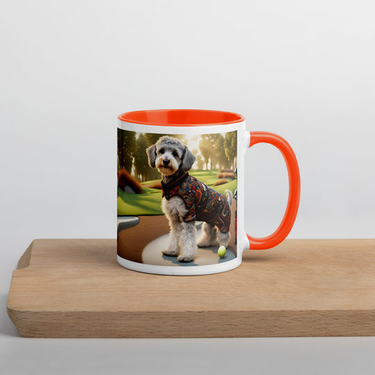 Schnoodle Golfer- Mug with Color Inside v14