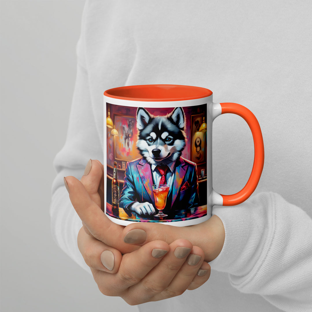 Pomsky General- Mug with Color Inside v4