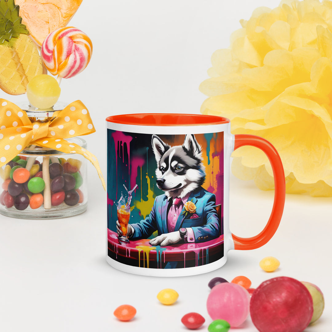 Pomsky General- Mug with Color Inside v7