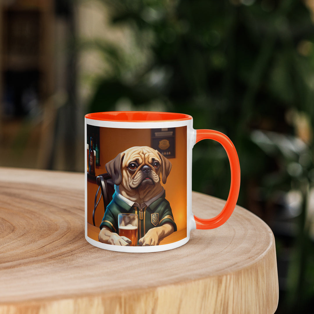 Puggle Golfer- Mug with Color Inside v14