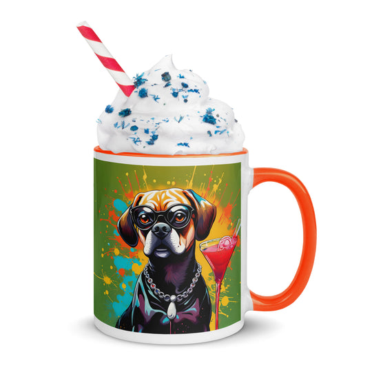 Puggle General- Mug with Color Inside v9