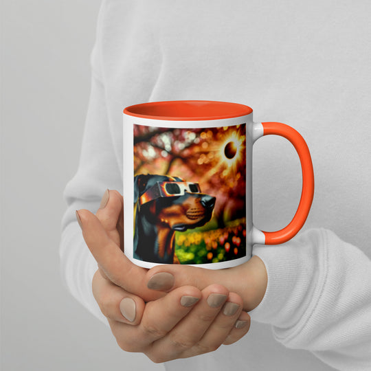 Doberman Pincher Eclipse- Mug with Color Inside v2