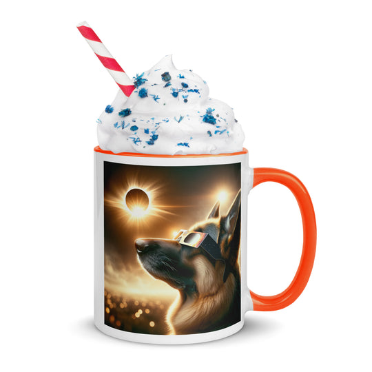 German Shepherd Eclipse- Mug with Color Inside