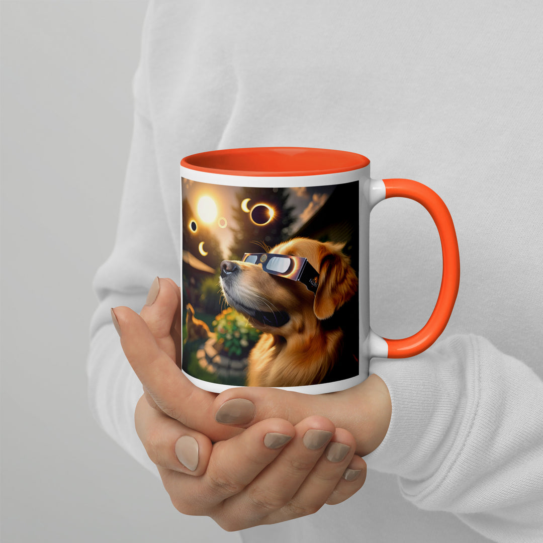 Golden Retriever Eclipse- Mug with Color Inside v2