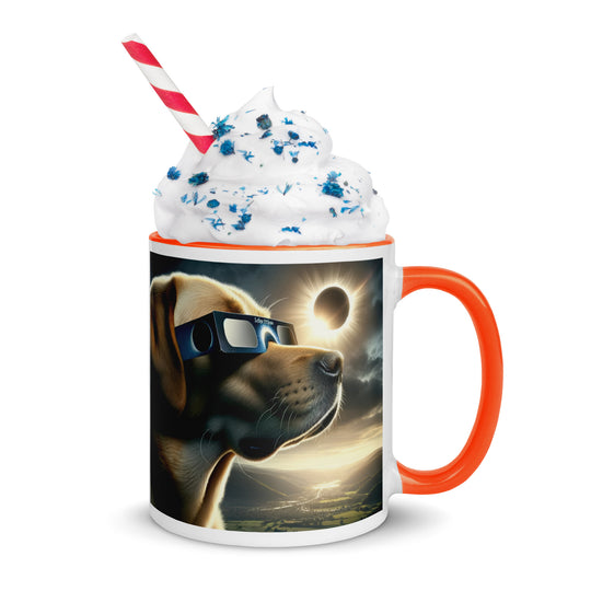 Labrador Retriever Eclipse- Mug with Color Inside v2