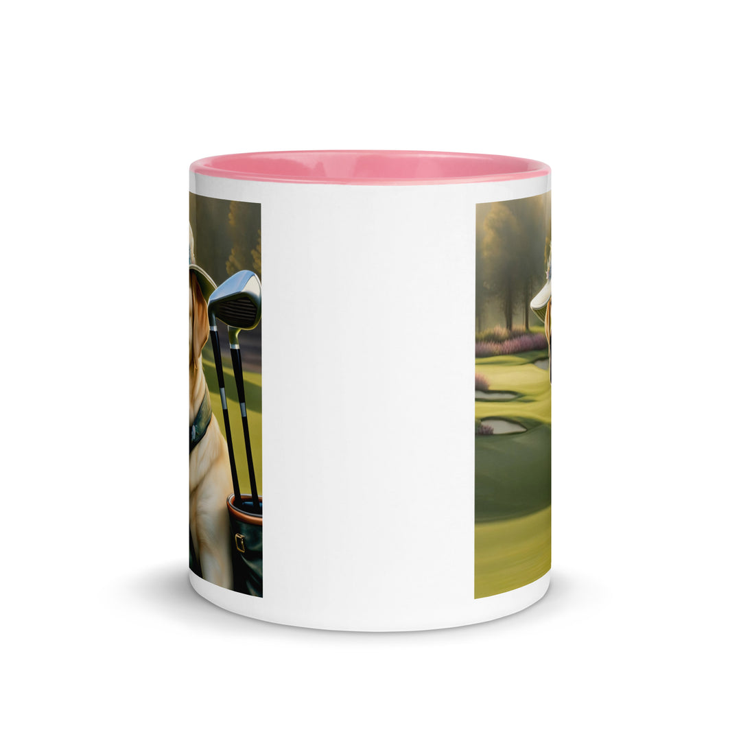 Mug with Color Inside-Labrador Retriever Golfer V4