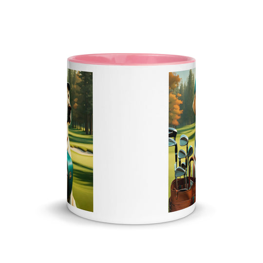 Mug with Color Inside-Labrador Retriever Golfer  V7