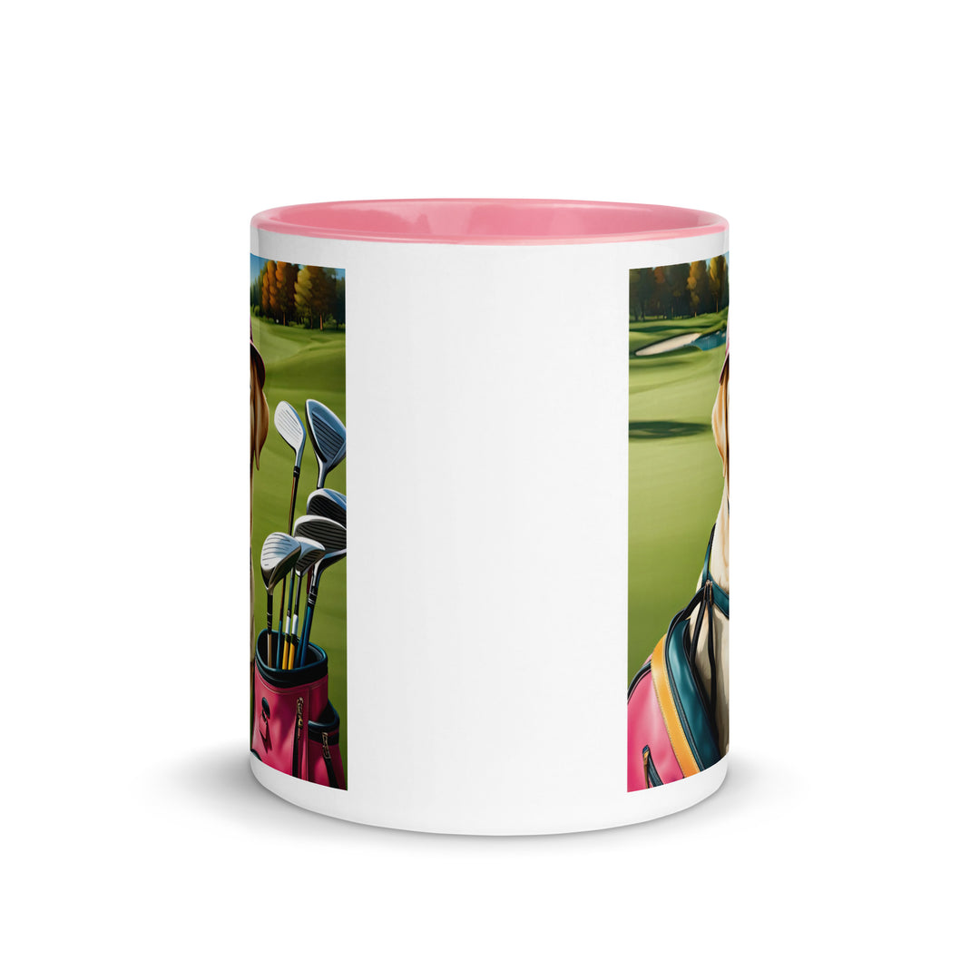 Mug with Color Inside-Labrador Retriever Golfer V10