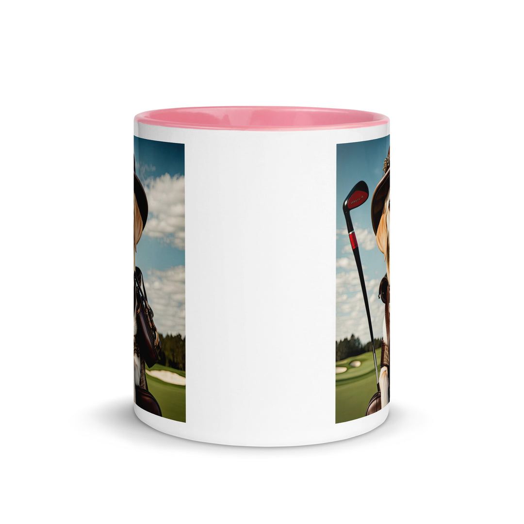 Mug with Color Inside-Labrador Retriever Golfer V12