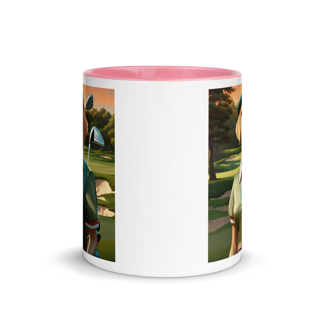 Mug with Color Inside-Labrador Retriever Golfer V15