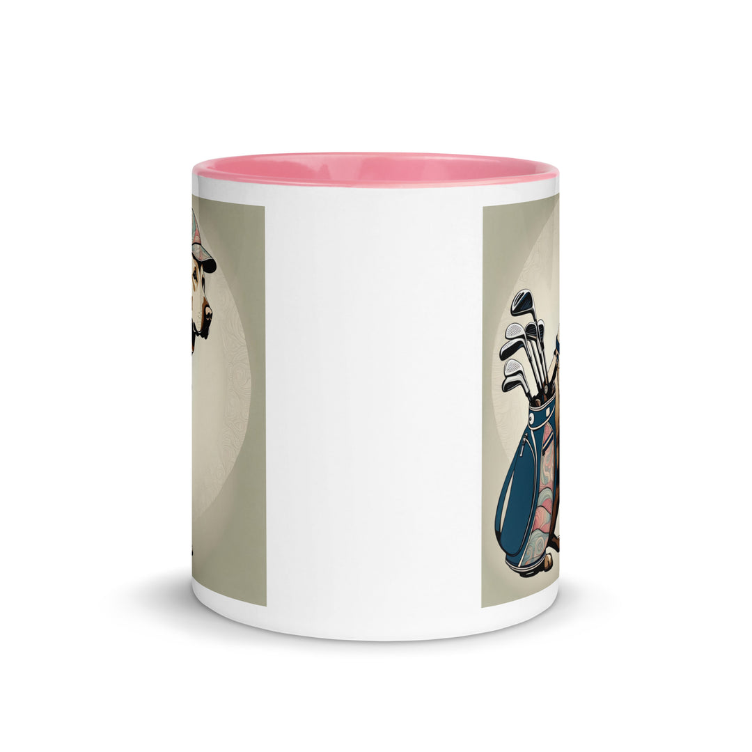 Mug with Color Inside-Labrador Retriever Golfer V19