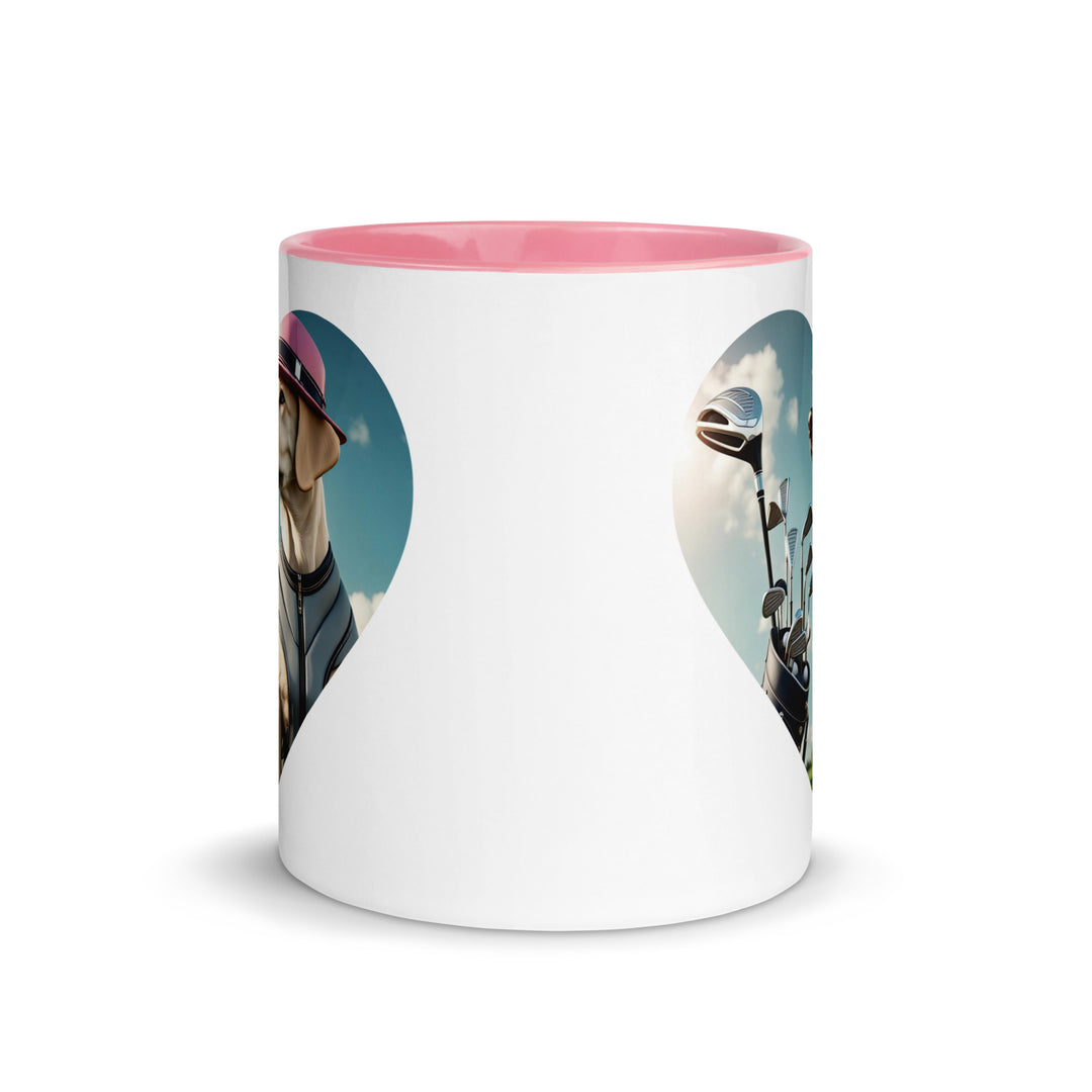 Mug with Color Inside-Labrador Retriever Golfer V23