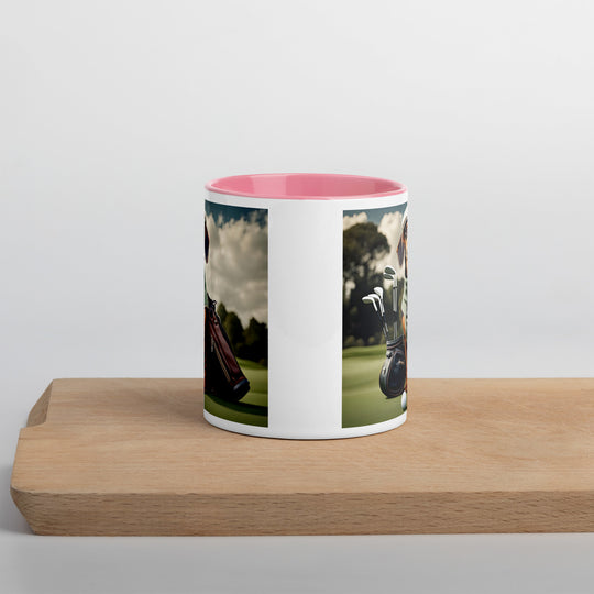 Dachshund Golfer- Mug with Color Inside