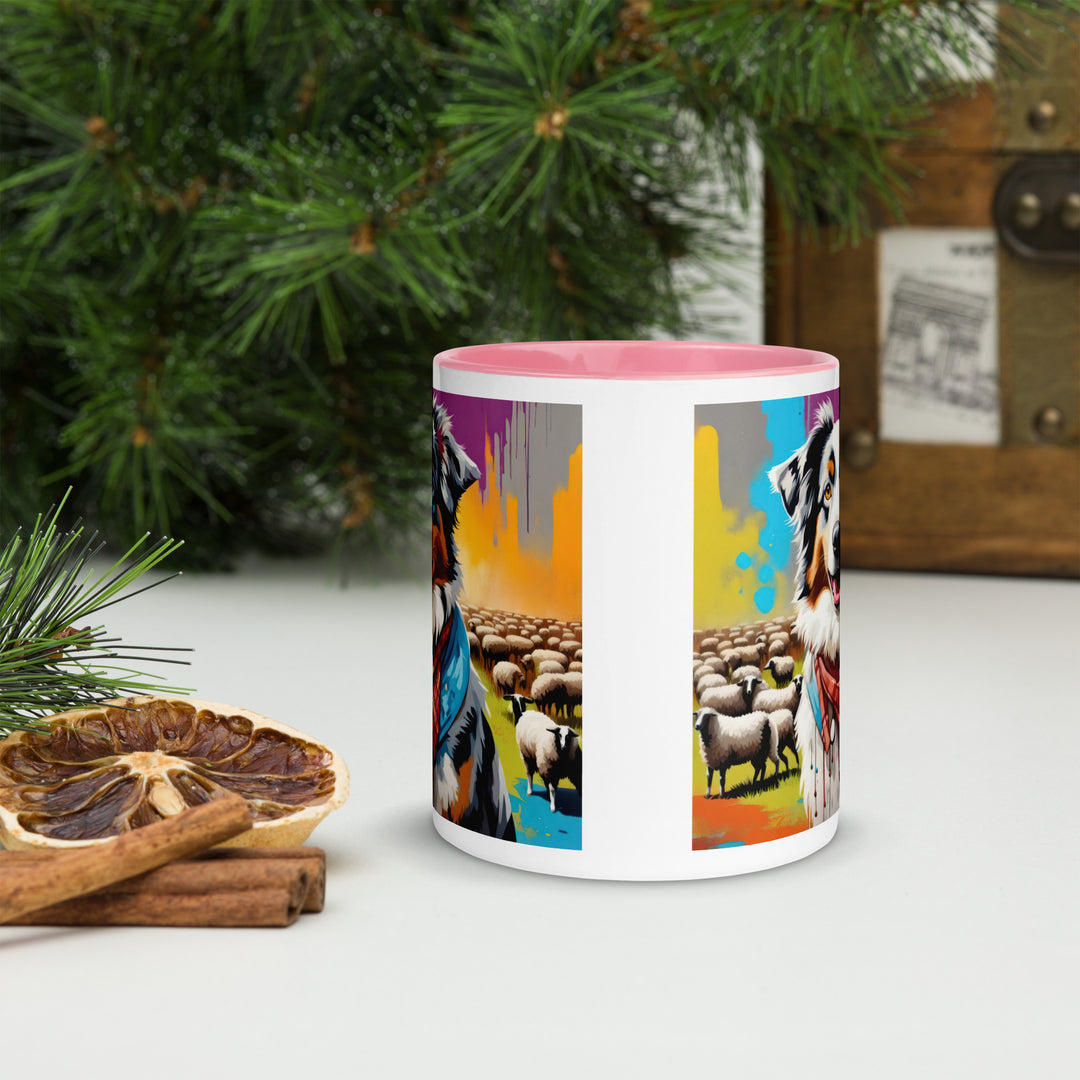 Australian Shepherd- Mug with Color Inside v3