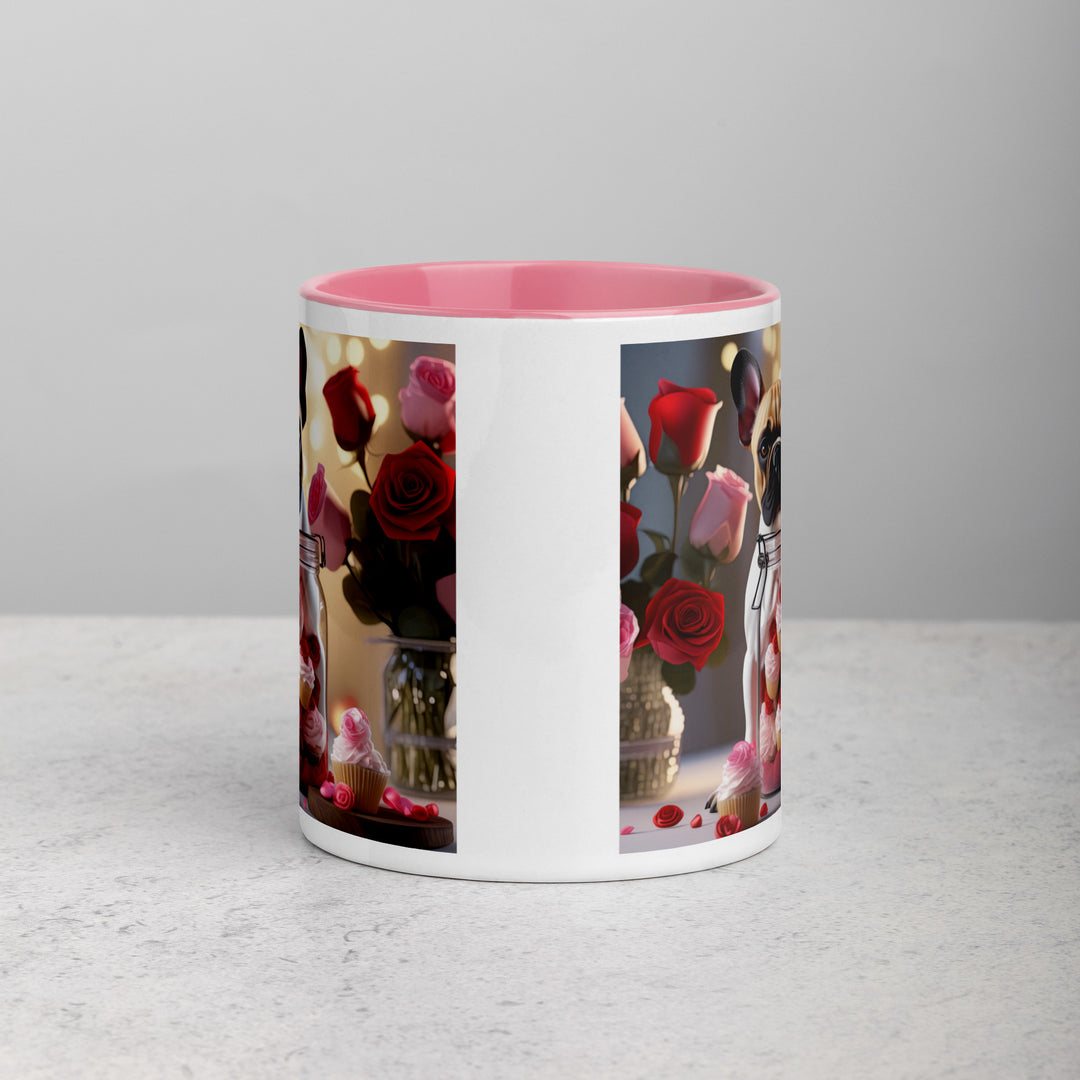 French Bulldog Romantic- Mug with Color Inside v2