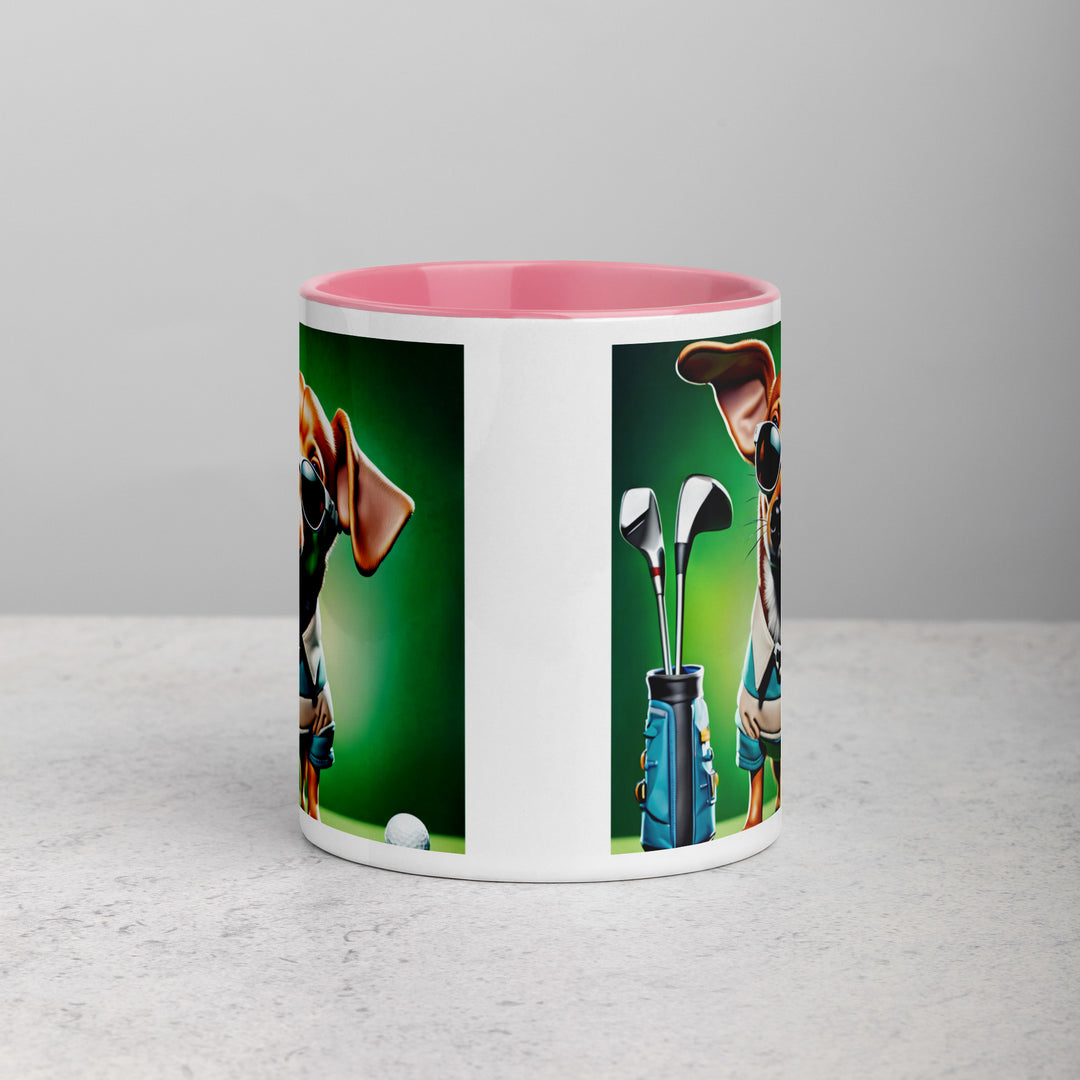 Chiweenie Golfer- Mug with Color Inside v6