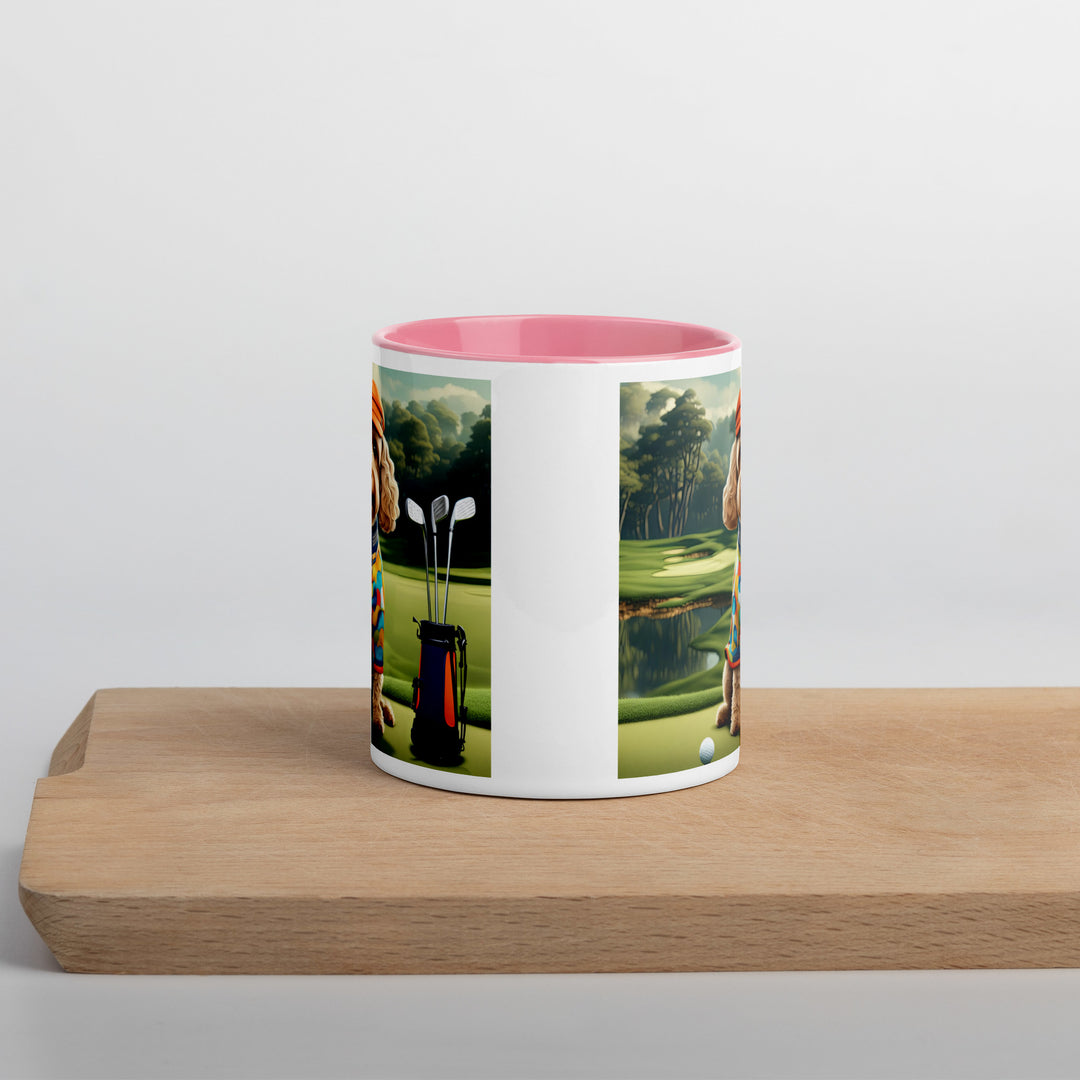 Cockapoo Golfer- Mug with Color Inside v2