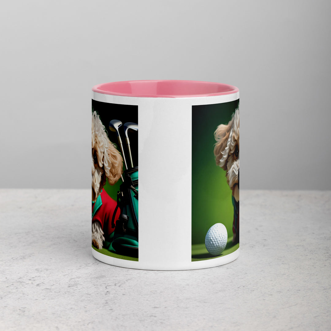 Maltipoo Golfer- Mug with Color Inside v9