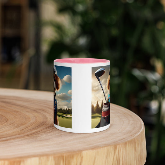 Pekapoo Golfer- Mug with Color Inside v4