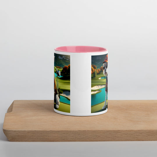 Pekapoo Golfer- Mug with Color Inside v13