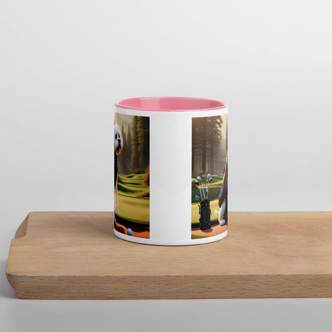 Pugapoo Golfer- Mug with Color Inside v8