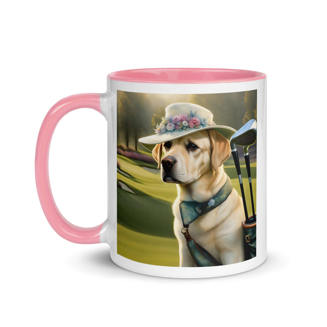 Mug with Color Inside-Labrador Retriever Golfer V4