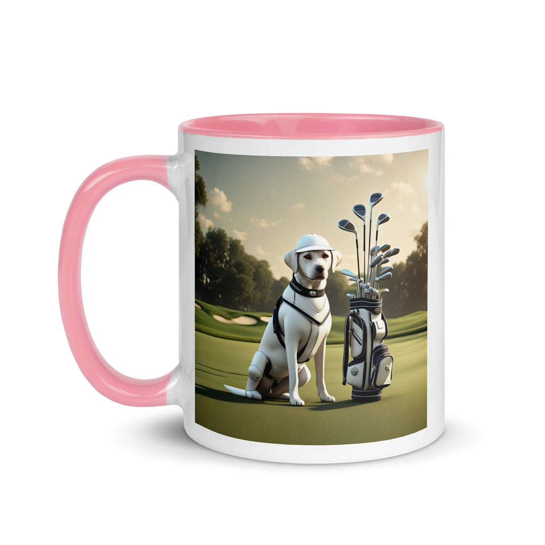 Mug with Color Inside-Labrador Retriever Golfer V5