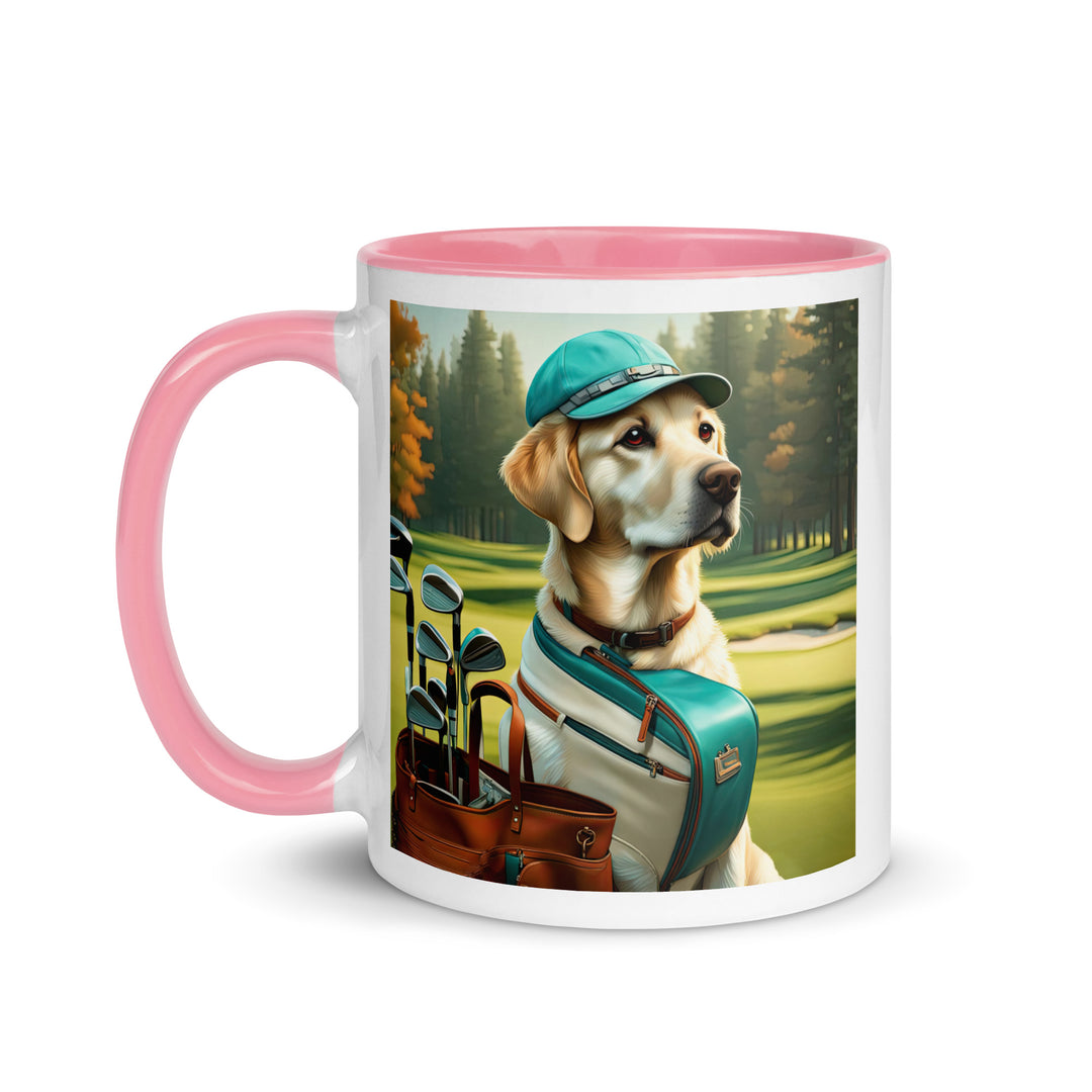 Mug with Color Inside-Labrador Retriever Golfer  V7