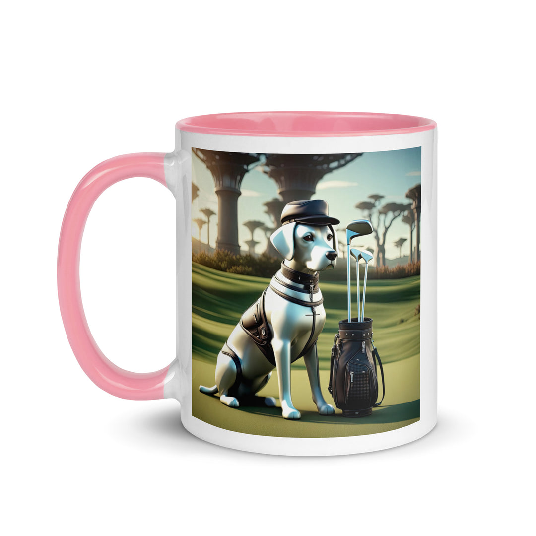 Mug with Color Inside-Labrador Retriever Golfer V11