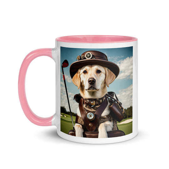 Mug with Color Inside-Labrador Retriever Golfer V12