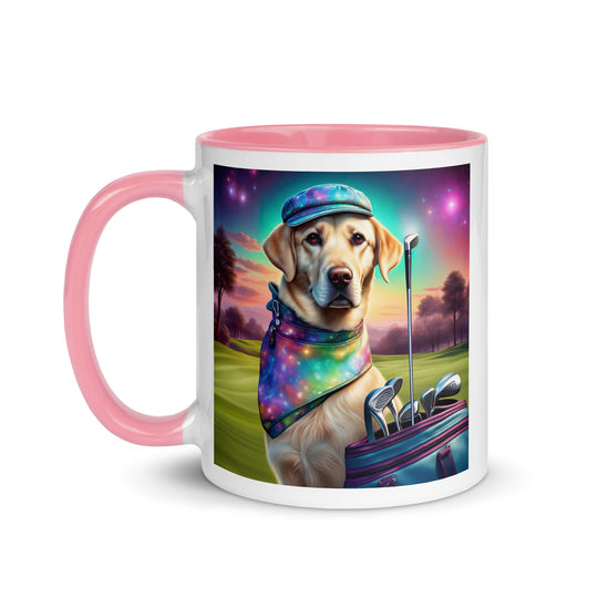 Mug with Color Inside-Labrador Retriever Golfer V13