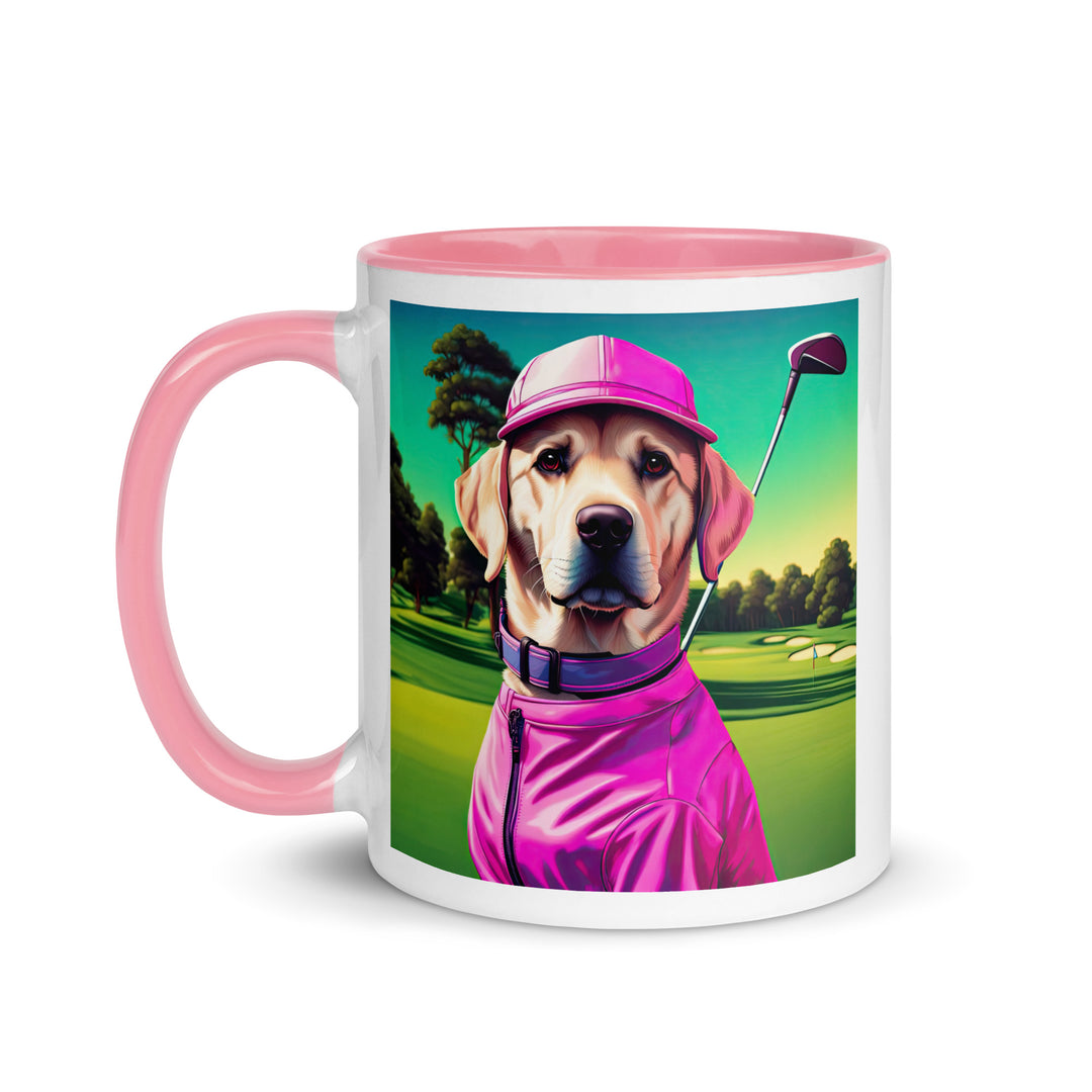 Mug with Color Inside-Labrador Retriever Golfer V14