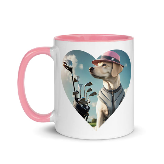 Mug with Color Inside-Labrador Retriever Golfer V23