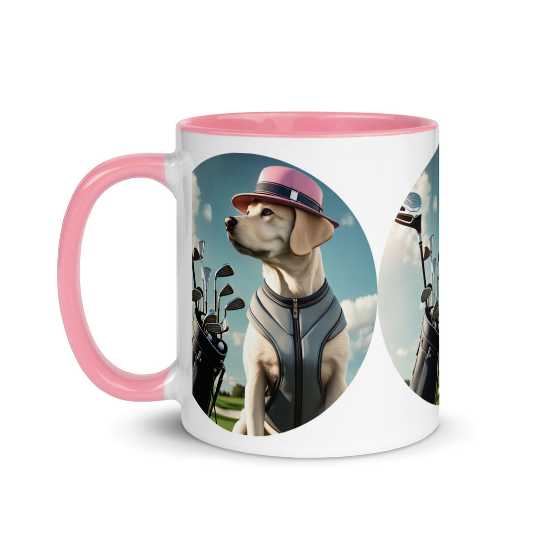 Mug with Color Inside-Labrador Retriever Golfer V24