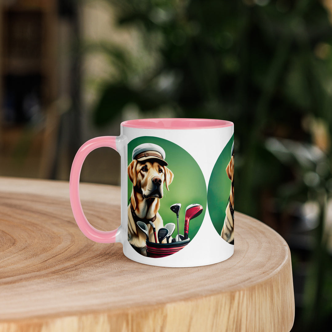 Mug with Color Inside-Labrador Retriever Golfer V25