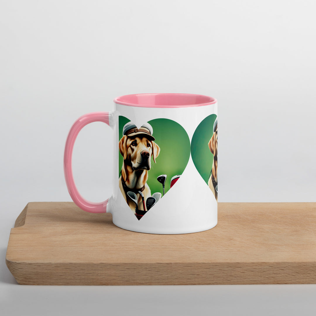 Mug with Color Inside-Labrador Retriever Golfer V26