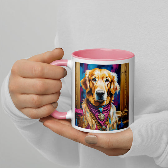 Golden Retriever- Mug with Color Inside V4