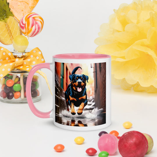 Rottweiler- Mug with Color Inside v4