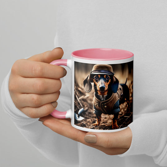 Dachshund- Mug with Color Inside