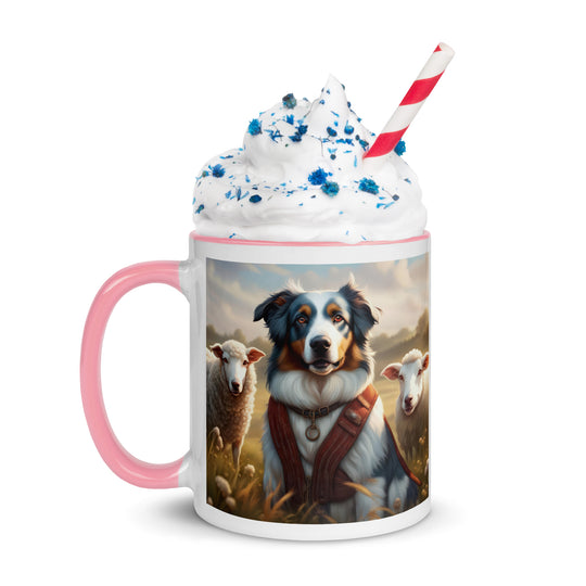 Australian Shepherd- Mug with Color Inside v4