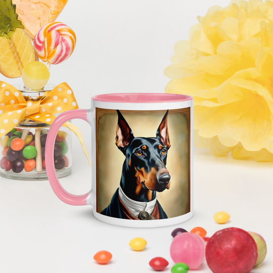 Doberman Pinscher- Mug with Color Inside v4