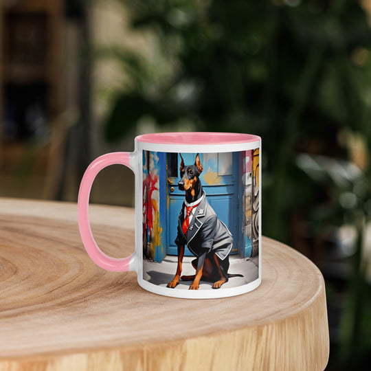 Doberman Pinscher- Mug with Color Inside v5