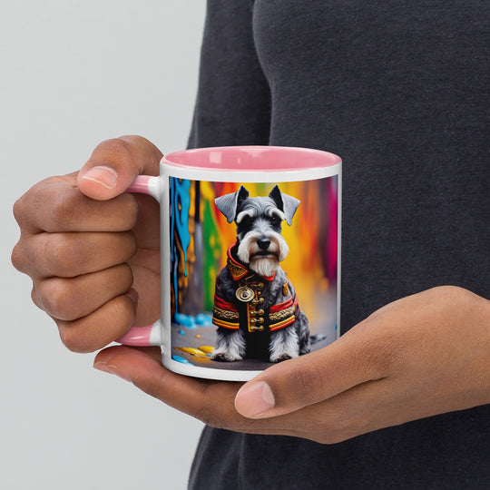 Miniature Schnauzer- Mug with Color Inside v2