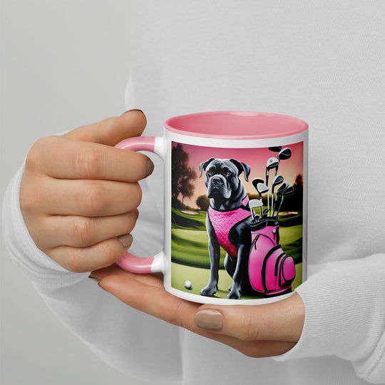 Cane Corso Golfer- Mug with Color Inside