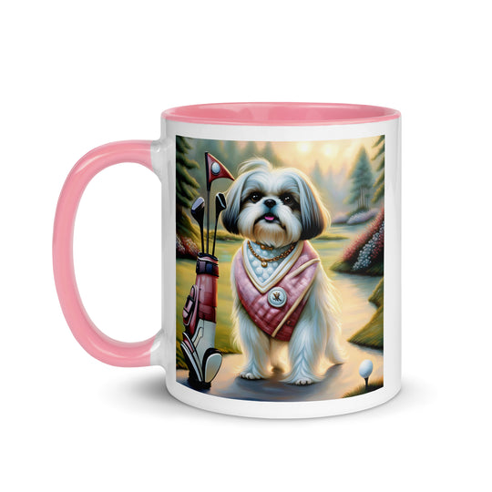 Shih Tzu Golfer- Mug with Color Inside