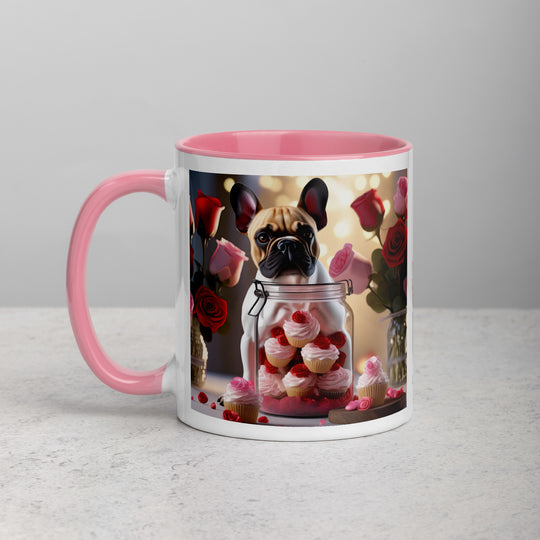 French Bulldog Romantic- Mug with Color Inside v2