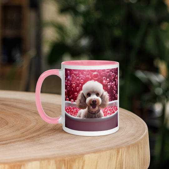 Poodle Romantic- Mug with Color Inside