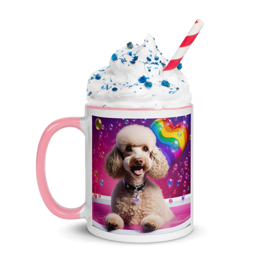 Poodle Romantic- Mug with Color Inside v2