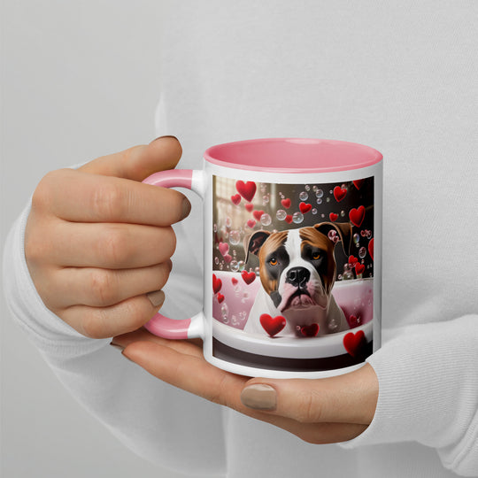 American Bulldog Romantic- Mug with Color Inside